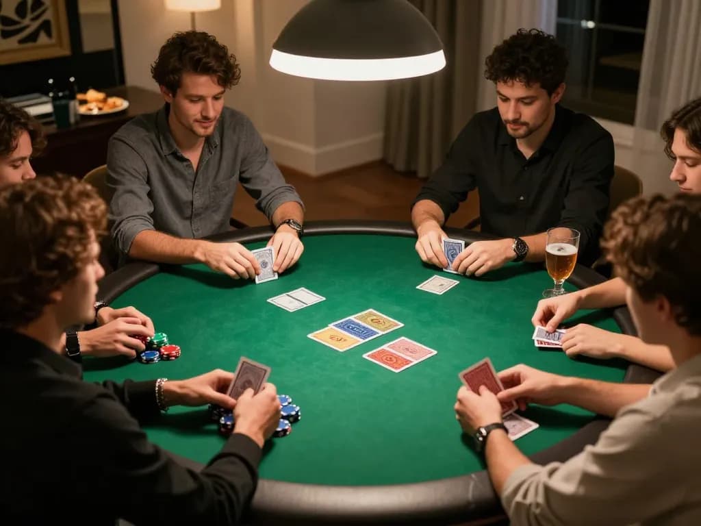 Malam poker SN2121 dengan teman-teman menciptakan suasana meriah di sekitar meja bundar
