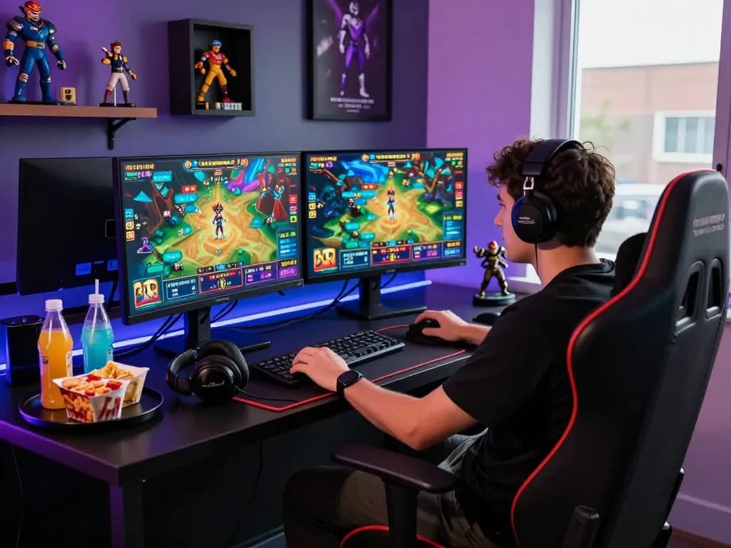 Player enjoying an engaging gaming experience at winstrike69 with vibrant graphics and immersive setup.