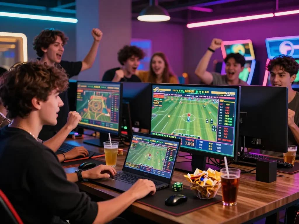 Experience the excitement of gaming with friends at https://lucky88.tips/ in a vibrant casino setting.