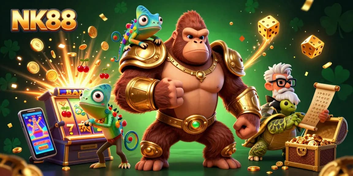 Engage with NK88's thrilling gambling experience featuring dynamic characters and interactive casino elements.