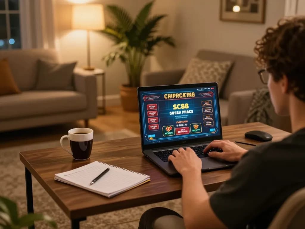 Experience SC88 online gaming with a cozy setup and strategic betting notes.