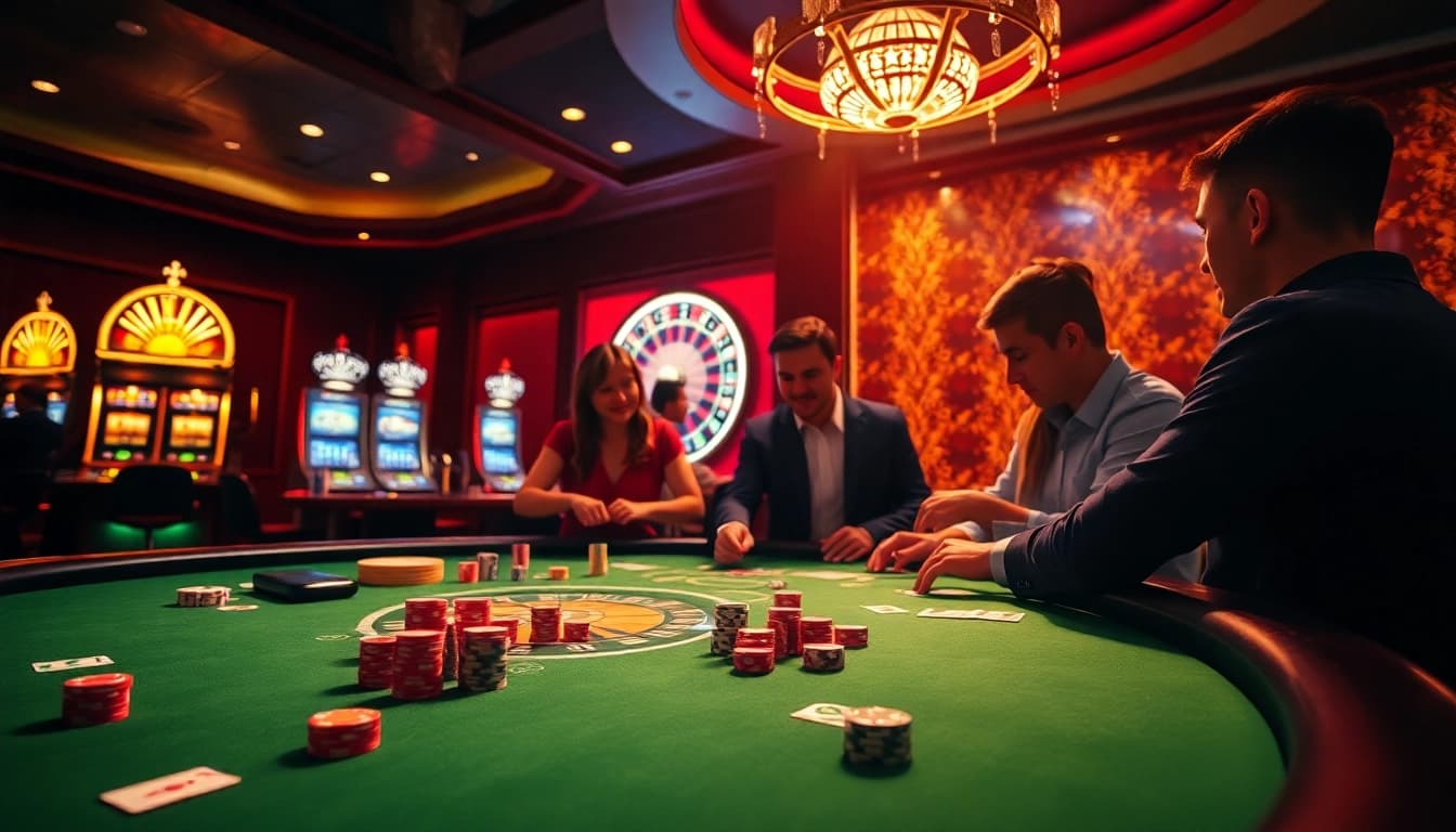Exciting gameplay at SODO Casino with poker chips and roulette wheel in focus.