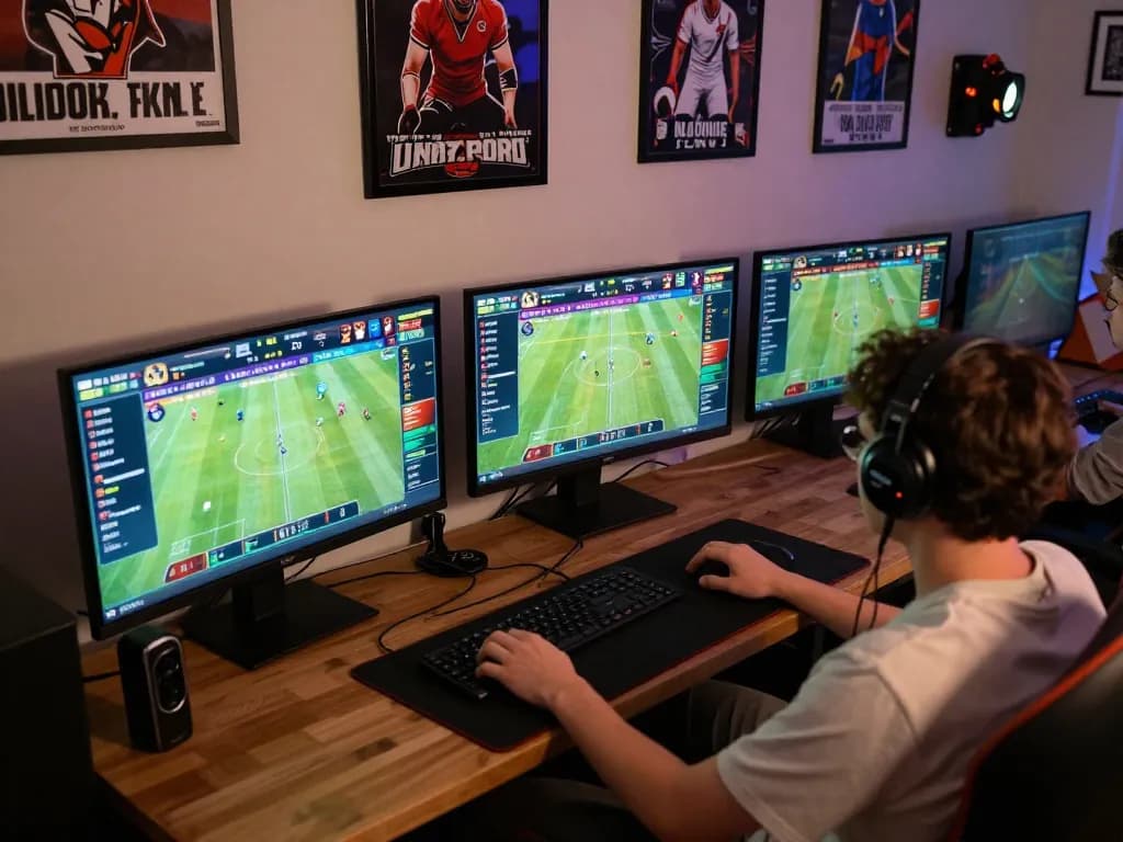 Engaging with sports betting on https://www-tk999.net/ from a cozy home setup with screens displaying live matches