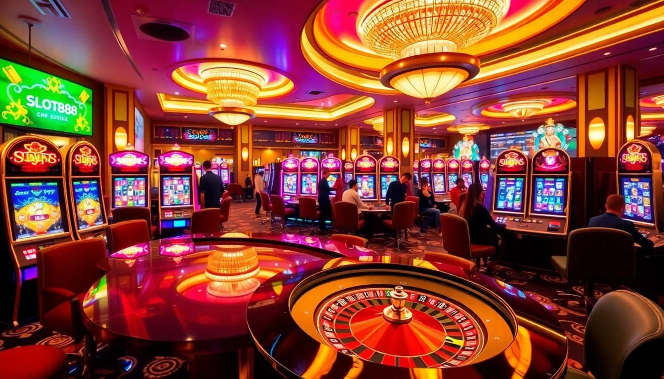 Experience thrilling gameplay with the slot88 machines at an upscale casino.