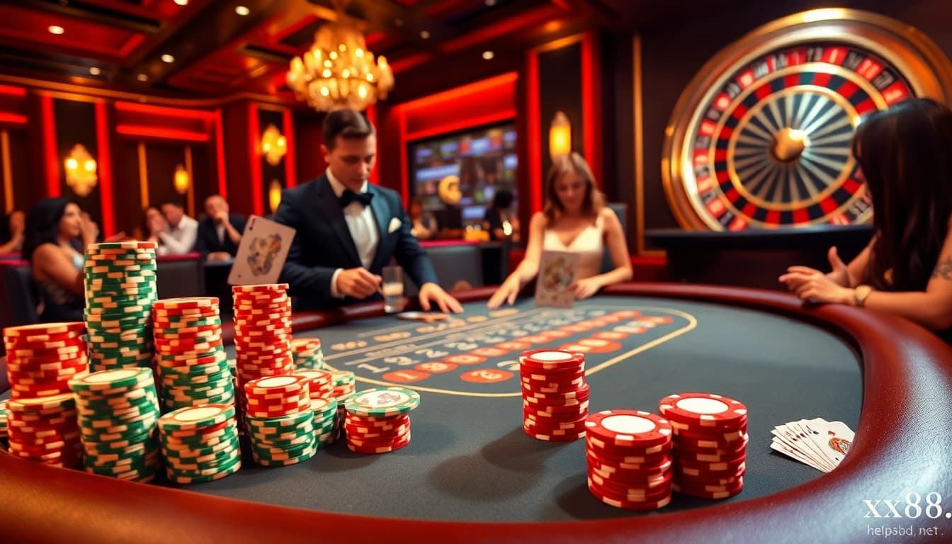 Experience thrilling gameplay at https://xx88.se.net/ with vibrant casino tables and engaging players.