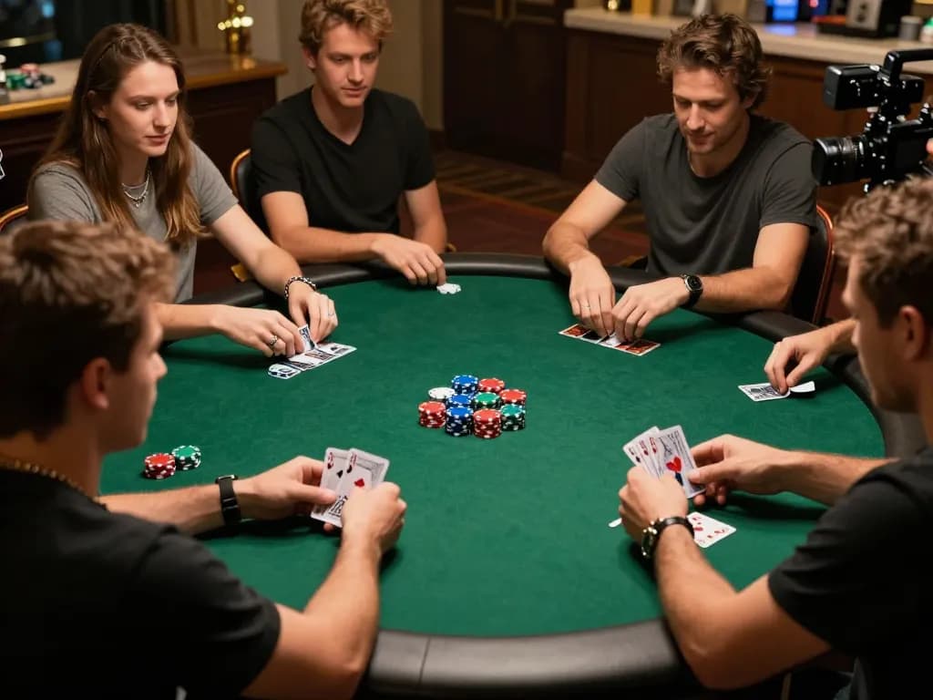 Players enjoying a thrilling game of poker at home, showcasing the excitement of gambling with god55 betting strategies