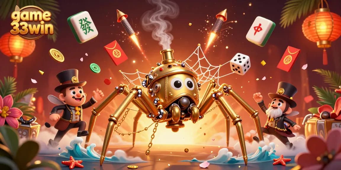 Experience thrilling gameplay with game 33win in this vibrant and detailed online casino illustration.