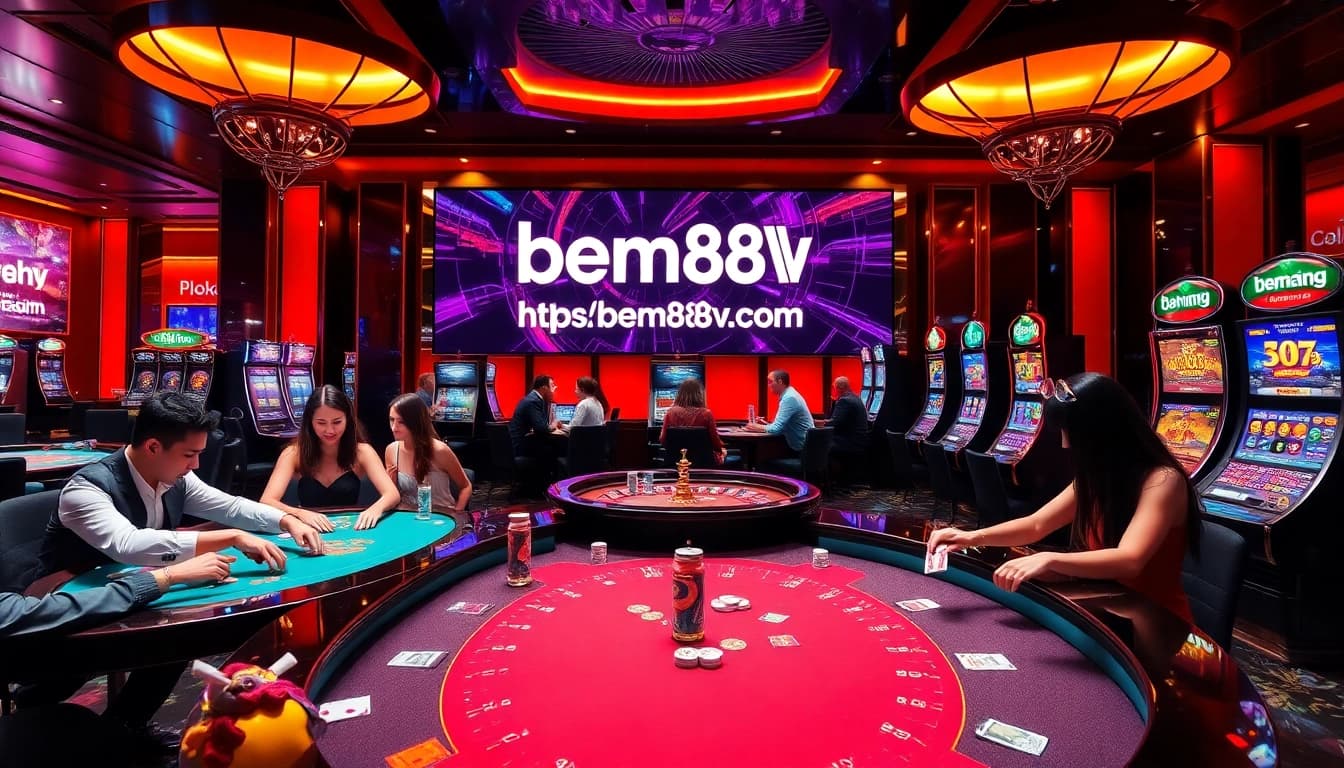Experience the thrill of betting at https://bem88v.com/ with engaging players at vibrant casino games.