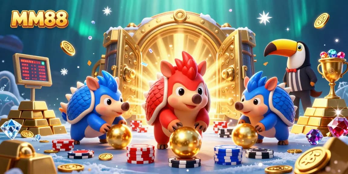 Experience thrilling gaming at MM88 with lively pangolins and gleaming treasure!