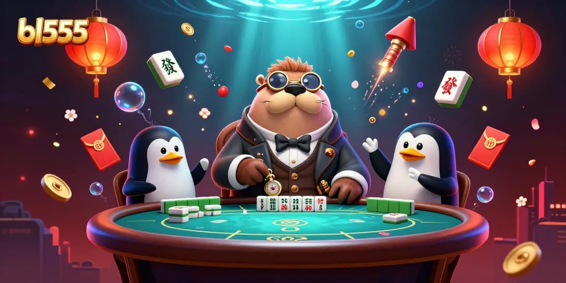 Engage in thrilling gameplay at bl555 with a vibrant underwater poker scene featuring unique characters.