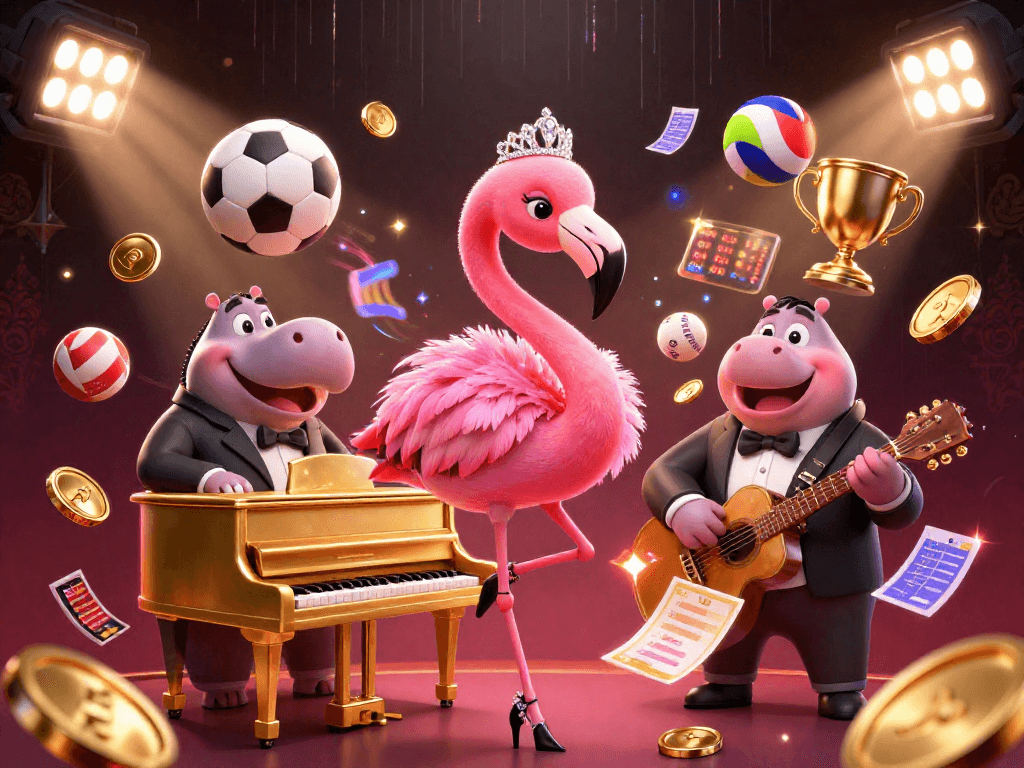 Experience the vibrant netwin gaming scene with animated characters and dynamic sports elements.