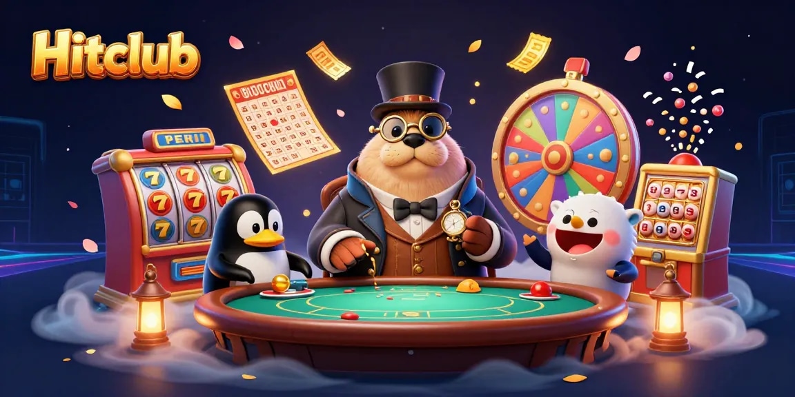 Play exciting games at Hitclub with a jolly walrus at an underwater poker table.
