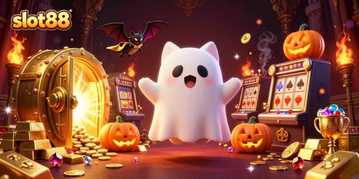 Mainkan slot88 dengan karakter ajaib di kasino bergaya hantu yang megah dan berkilauan.