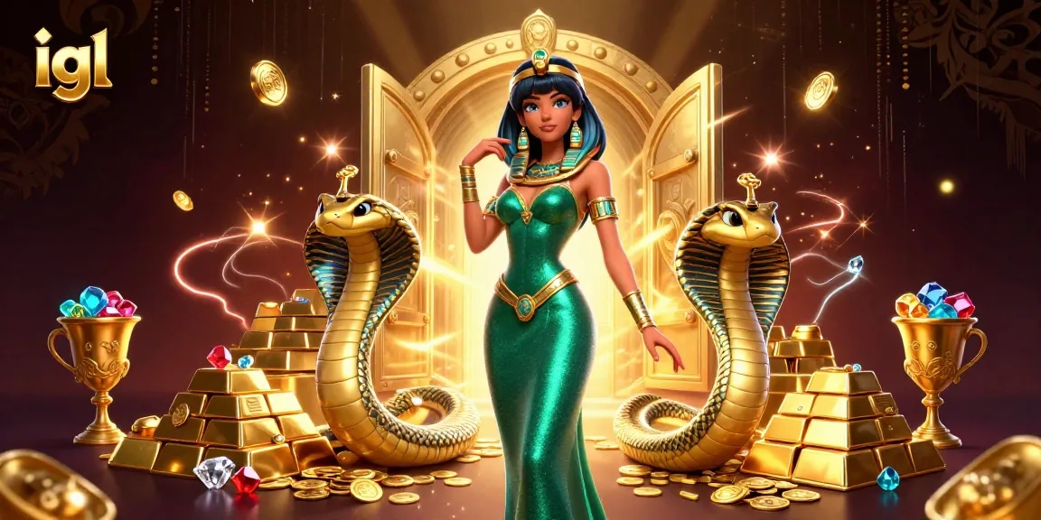 Play exciting games at igl with thrilling jackpots and enchanting graphics in a vibrant, detailed scene.