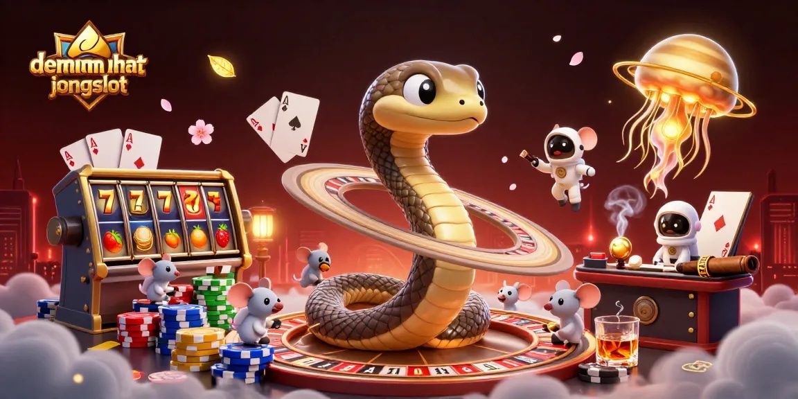 Experience the excitement of demomahjongslot with captivating casino imagery featuring animated characters and numerous gaming elements.