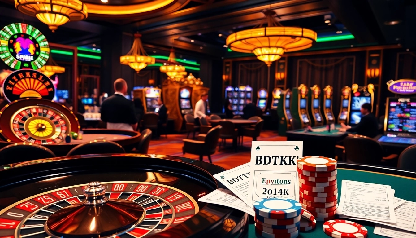 Engage with the thrilling BDTK1 betting interface in a luxurious casino setting.