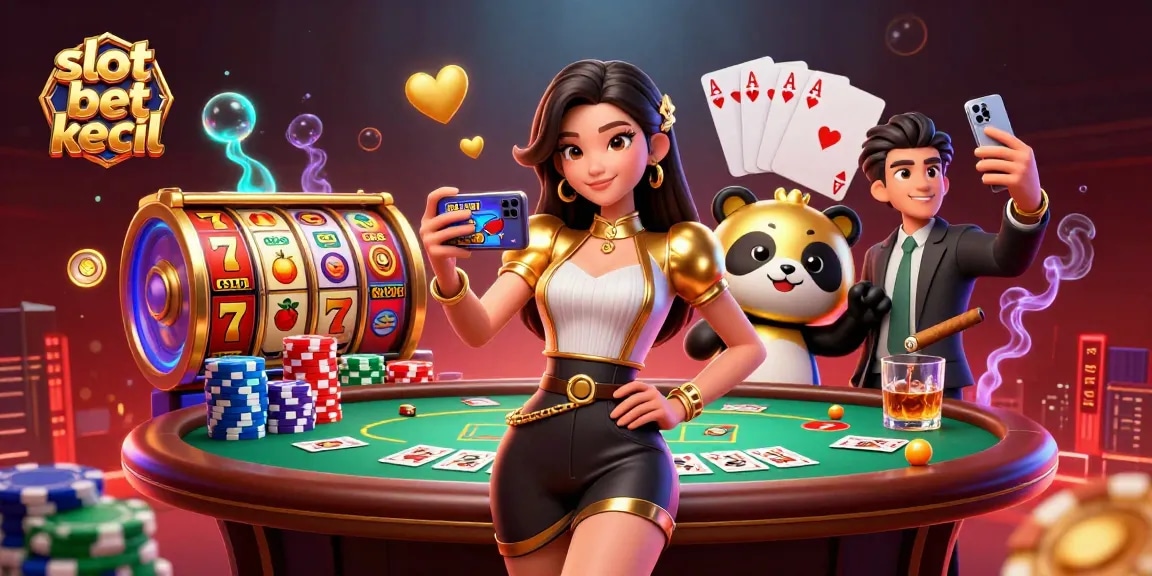 Experience slot bet kecil thrills with a captivating scene of gameplay and vibrant casino elements.