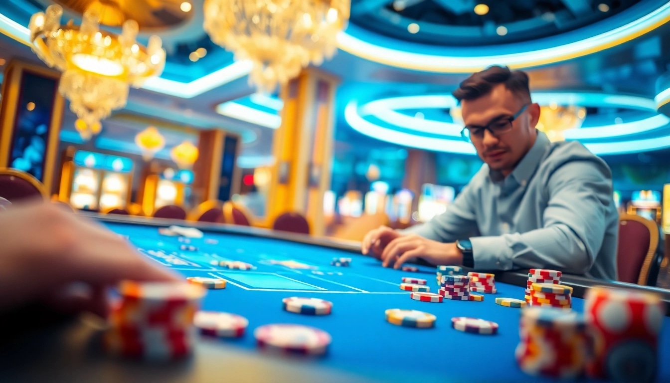 玩者專注於雷神2試玩遊戲，顯示了激烈的賭場氛圍。