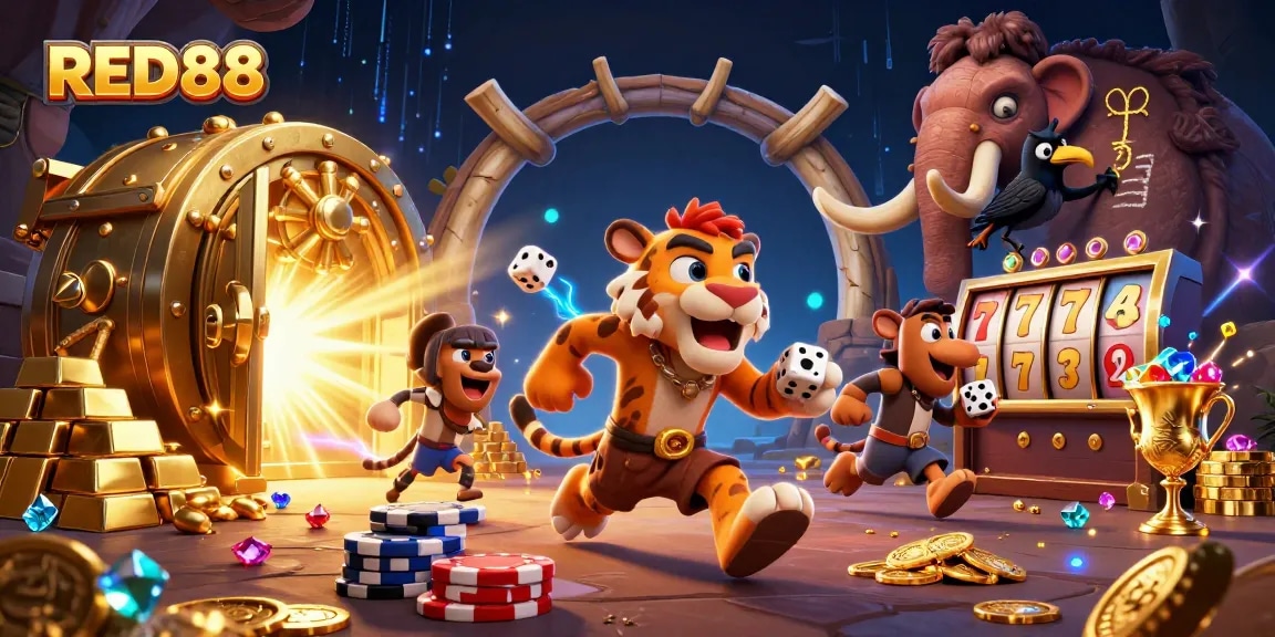 Experience thrilling wins at RED88 with a prehistoric casino filled with treasures and action.