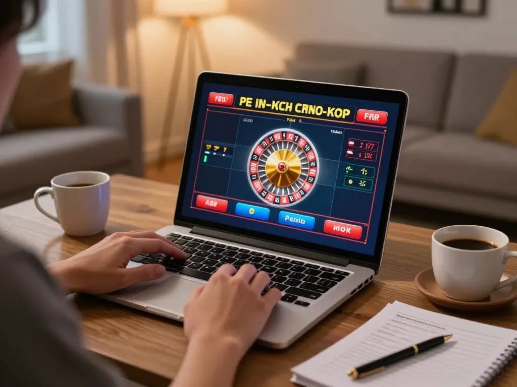Player enjoying live casino action at LC88 with roulette wheel and strategy notes.