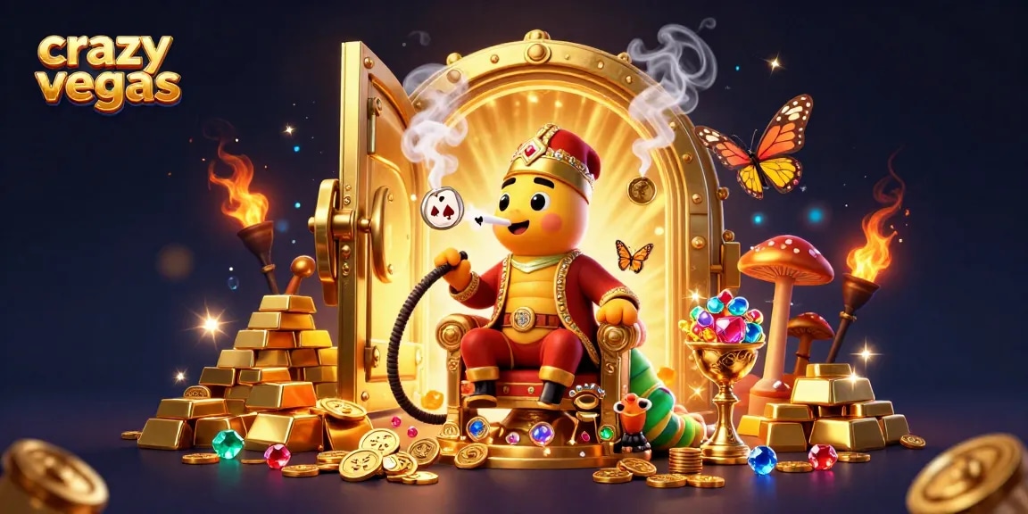 Experience the thrilling world of crazyvegas: a vibrant 3D illustration of a whimsical casino adventure.