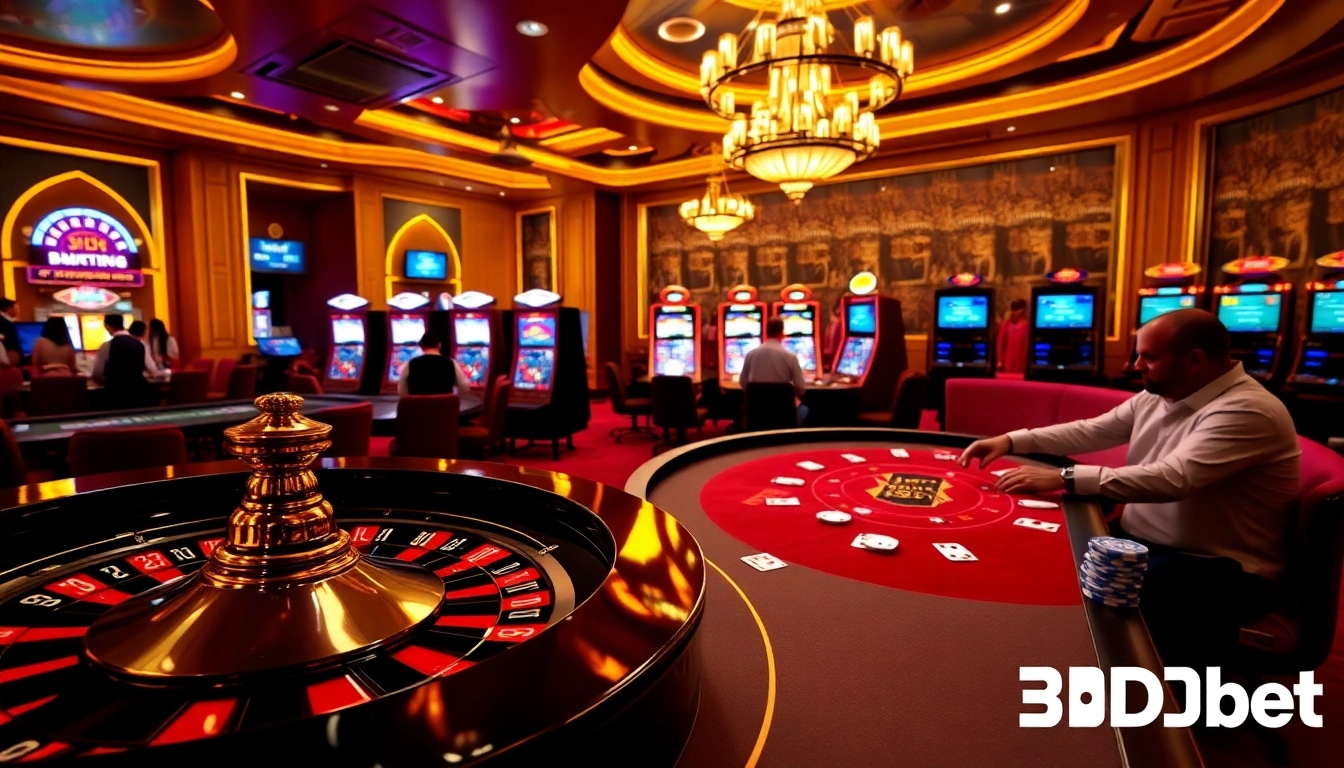 Experience the thrill of live gambling at 3Dbet with vibrant casino visuals and high-stakes games.