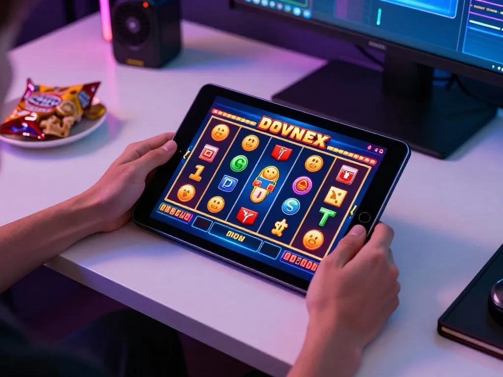 Engaging gameplay on a tablet featuring ww88 online casino interface, player focused on winning