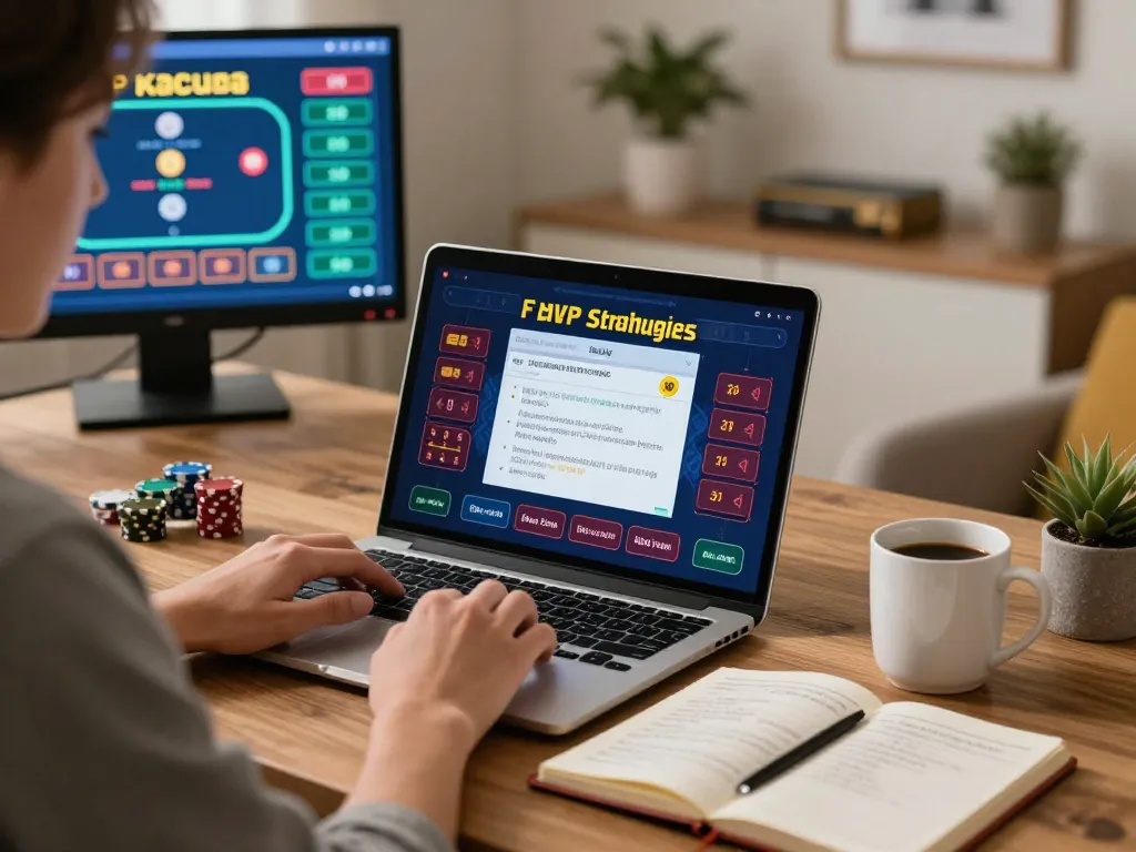 Mastering strategies at sun win with a dedicated online gambling setup, combining learning and gameplay.