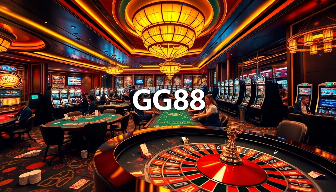 GG88 offers exciting casino experiences with roulette and poker tables filled with action.