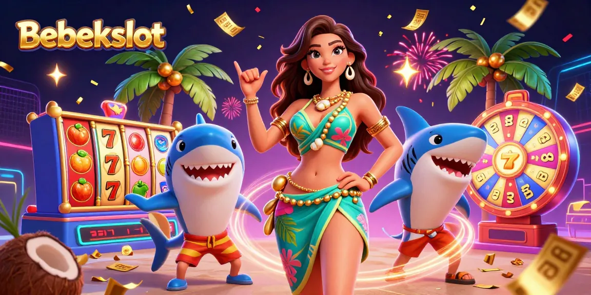 Bebekslot offers an engaging online slot experience with a vibrant 3D scene, showcasing festive gaming elements.