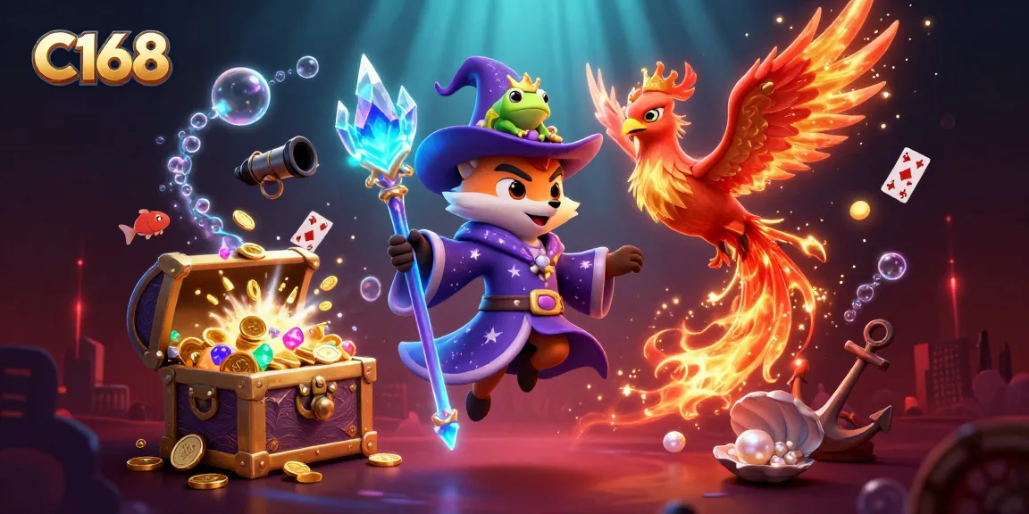 Experience thrilling gaming action with C168 through an engaging 3D digital illustration.