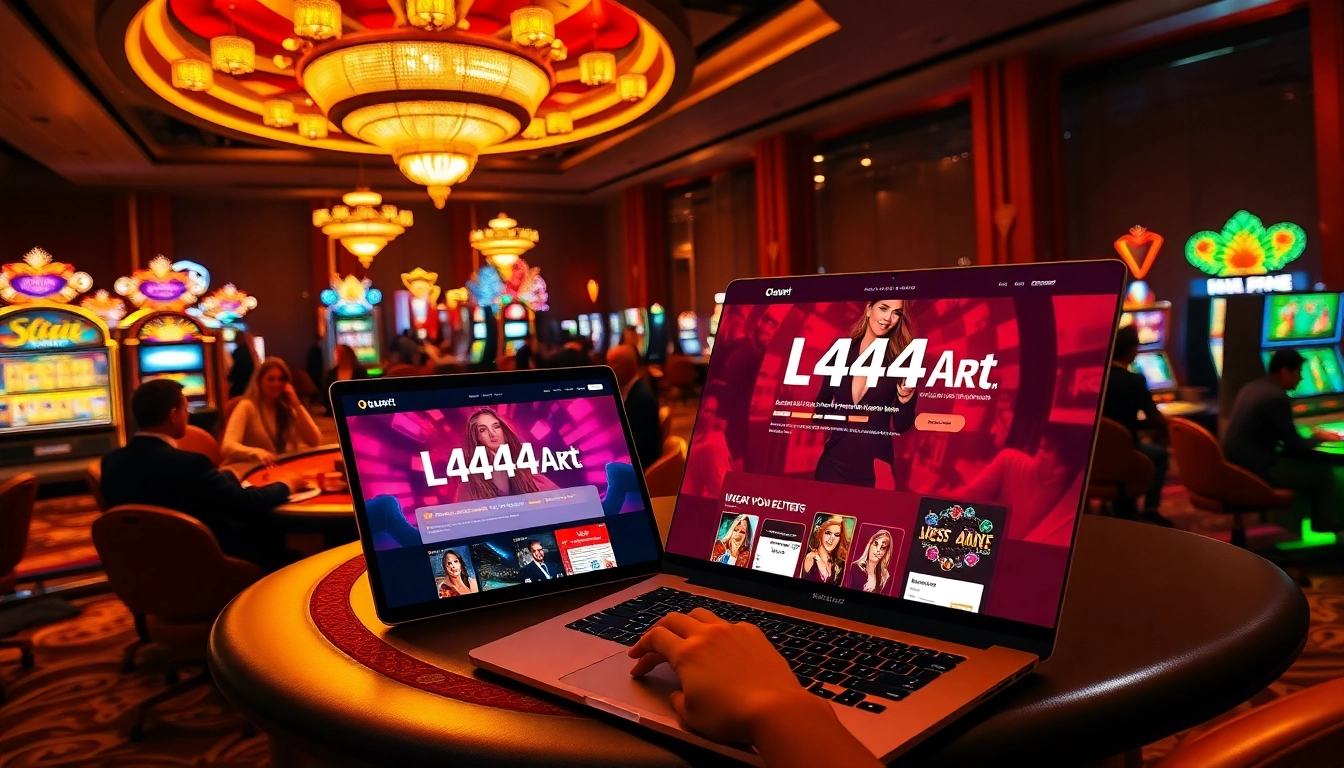 Experience thrilling gameplay at l444.art with vibrant casino tables and players engaged in action.