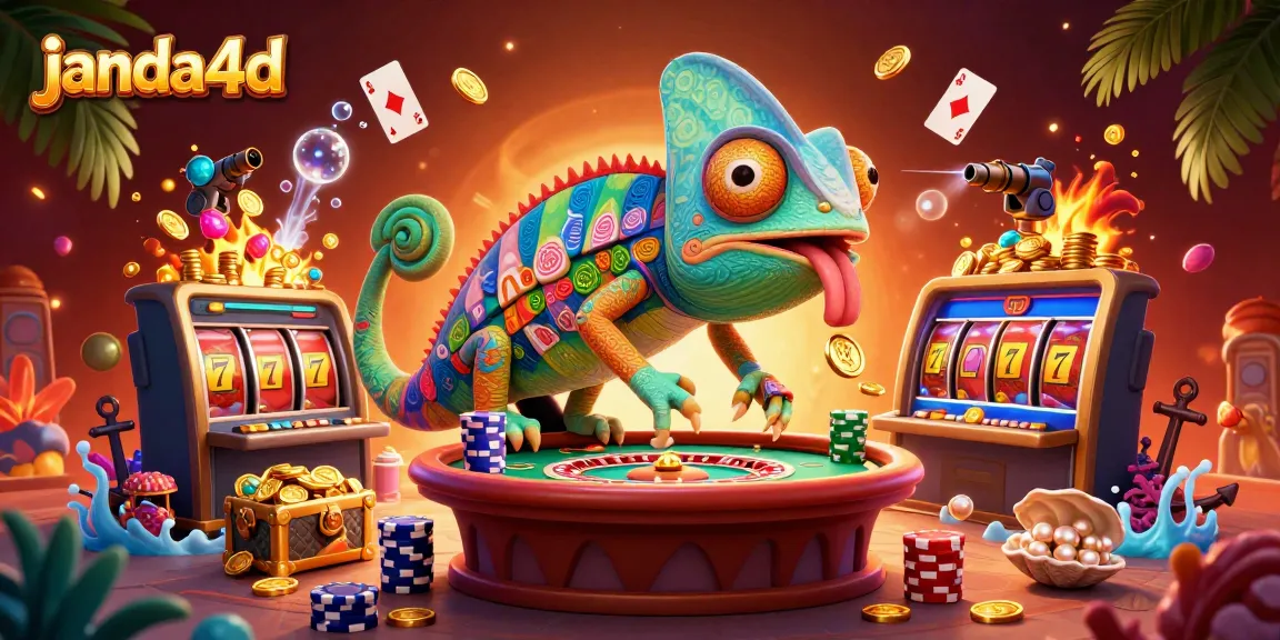 Gali keseruan di janda4d dengan chameleon kasino yang penuh warna sambil merebut koin emas.