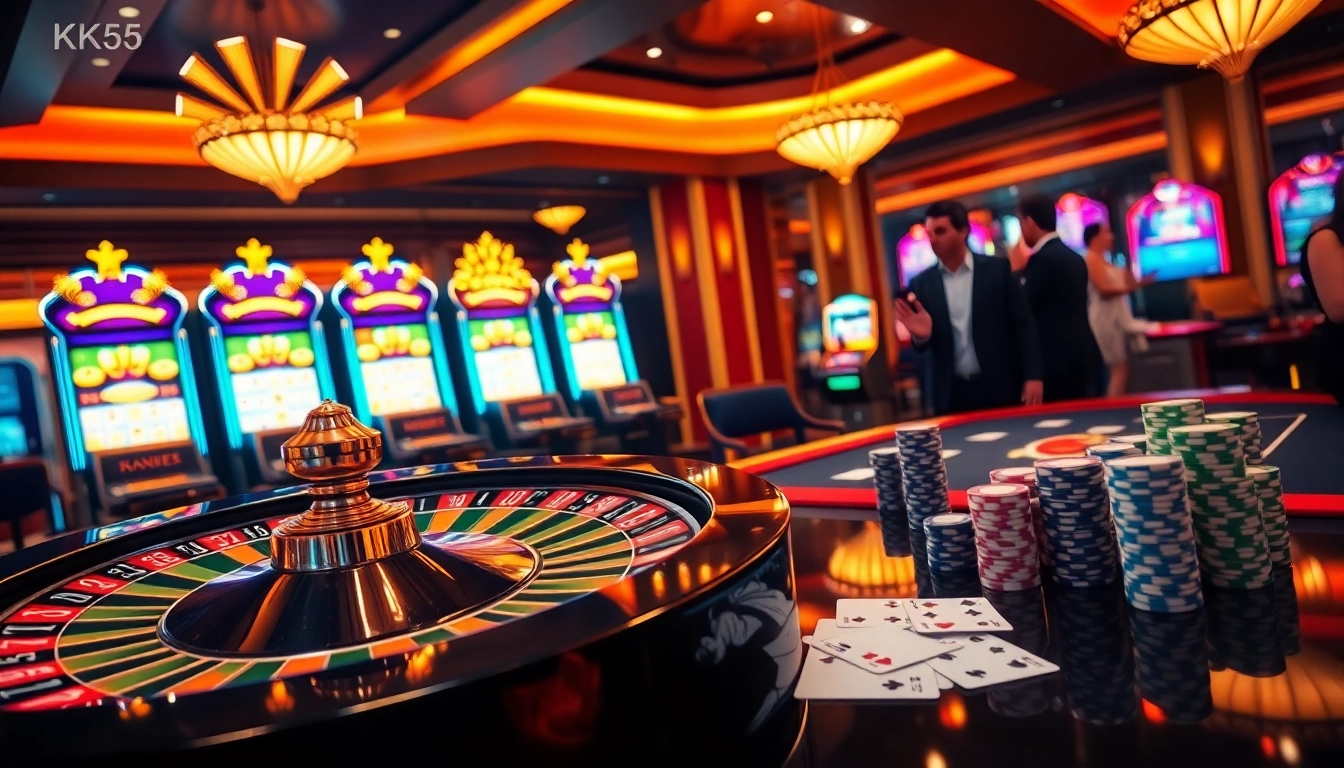 Experience the thrill at trang chủ KK55 with vibrant casino games and celebration.