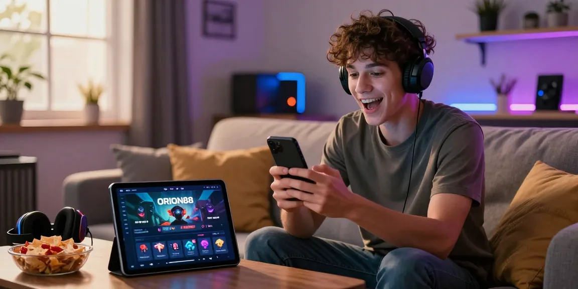 Exciting ORION88 mobile gaming scene with a player engaged in action.
