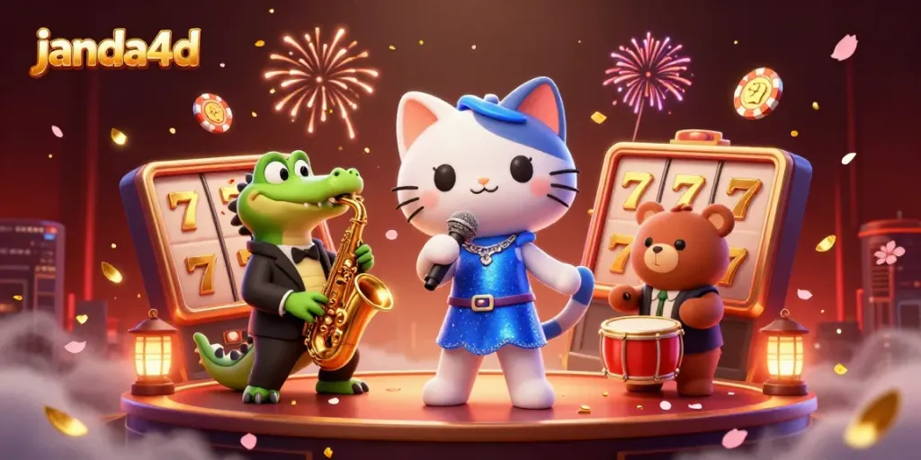 Janda4D memberikan pengalaman bermain slot online yang memikat dengan karakter lucu dan atmosfer kasino yang ceria.