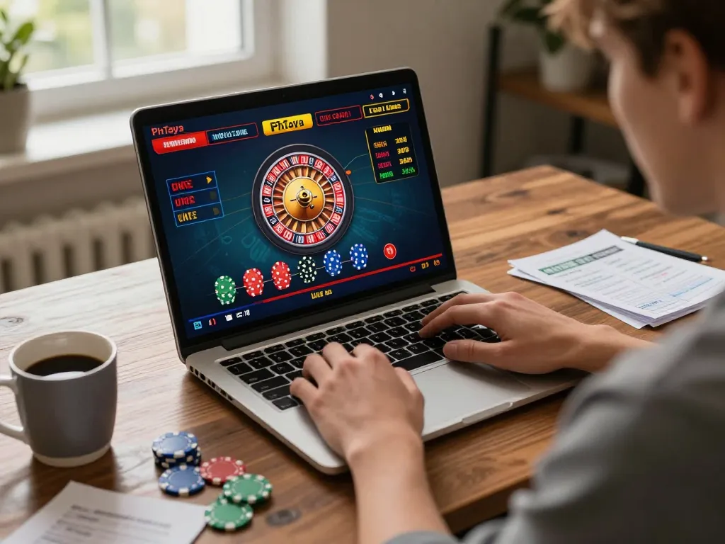 Engaging gameplay on PhTaya's online casino with a user strategically placing bets on roulette.