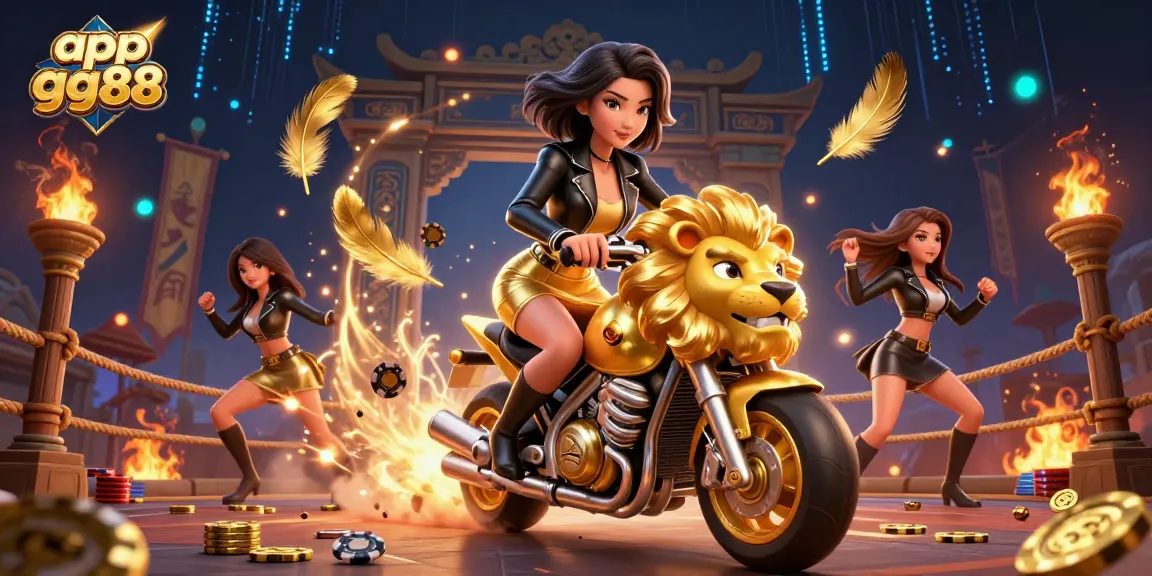 Play exciting games on app gg88, featuring vibrant casino illustrations and engaging characters.