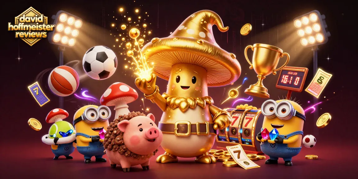 Immerse in the magical realm of david hoffmeister reviews as a golden mushroom wizard channels spore magic to spin the slots.