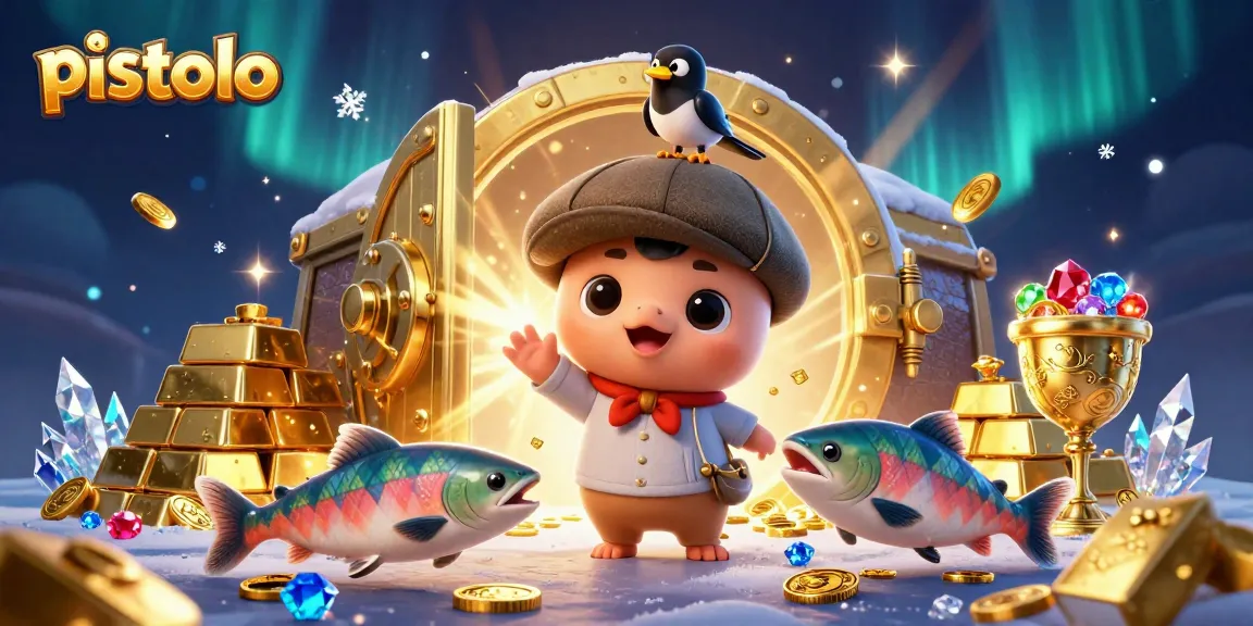 Experience pistolo with vibrant casino elements and adorable characters in dynamic action.