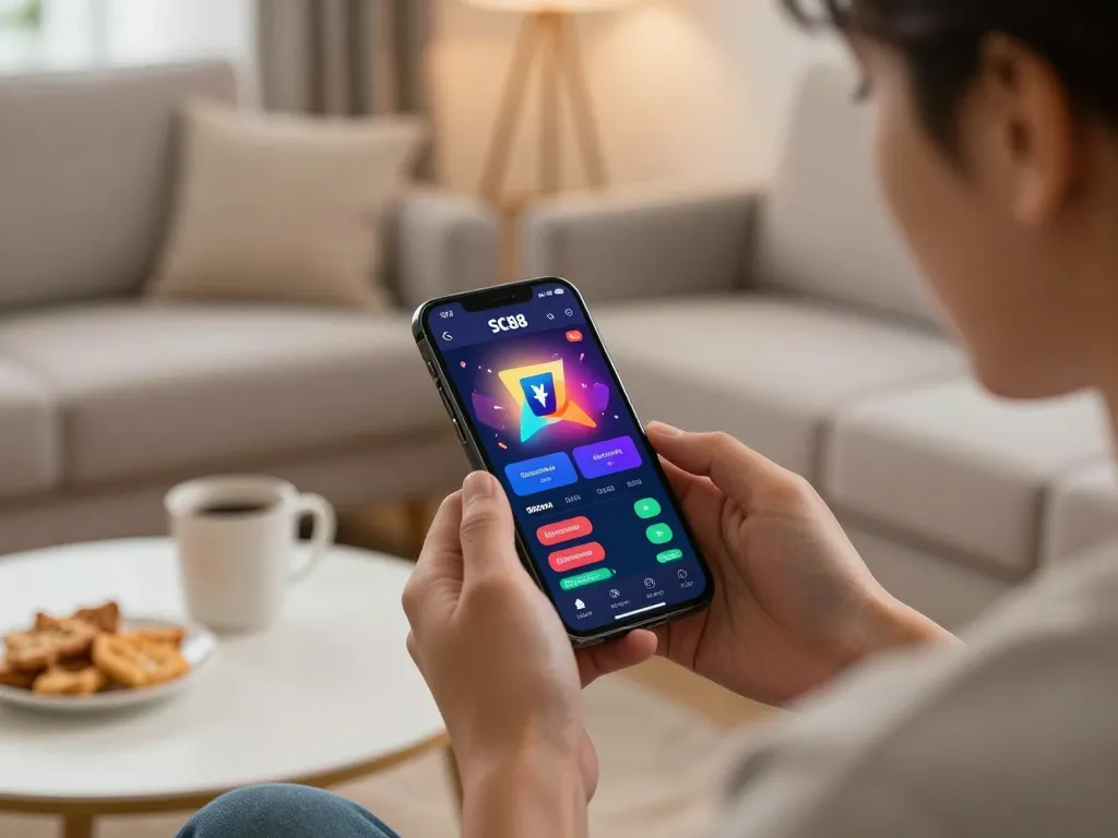 Engaging user placing bets on the SC88 app from a cozy home setting