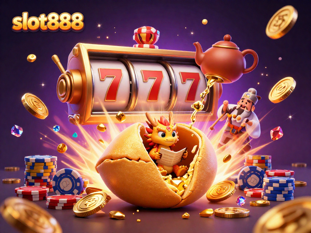 Menangkan jackpot di slot888 dengan gulungan mesin slot penuh keberuntungan dan koin emas bertebaran.