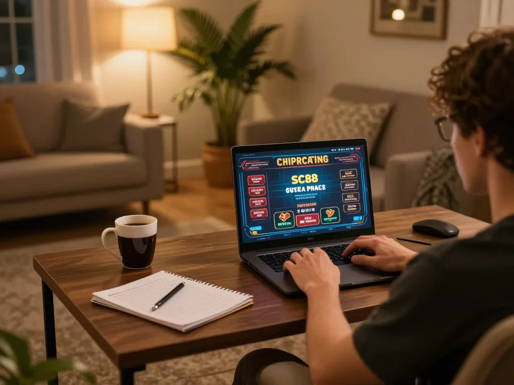 Experience SC88 online gaming with a cozy setup and strategic betting notes.