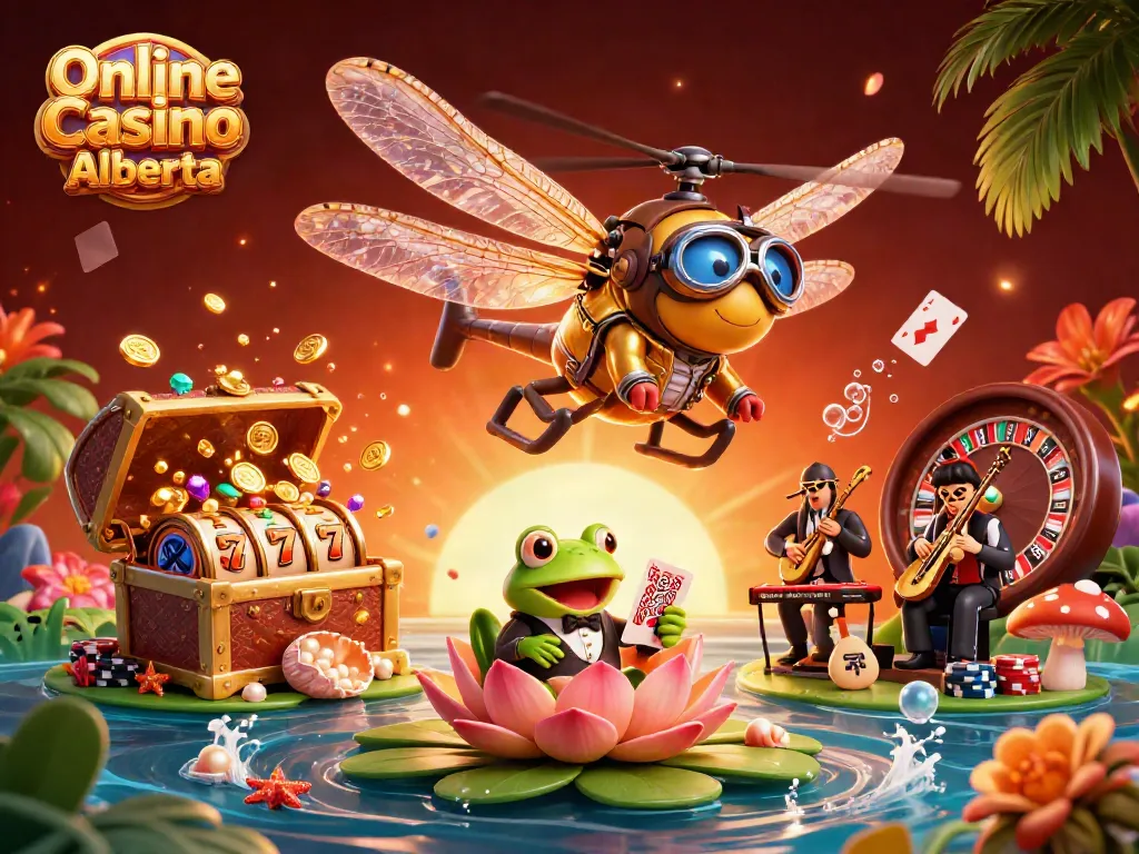 Engage with thrilling games at Online Casino Alberta's vibrant lily pad casino scene.