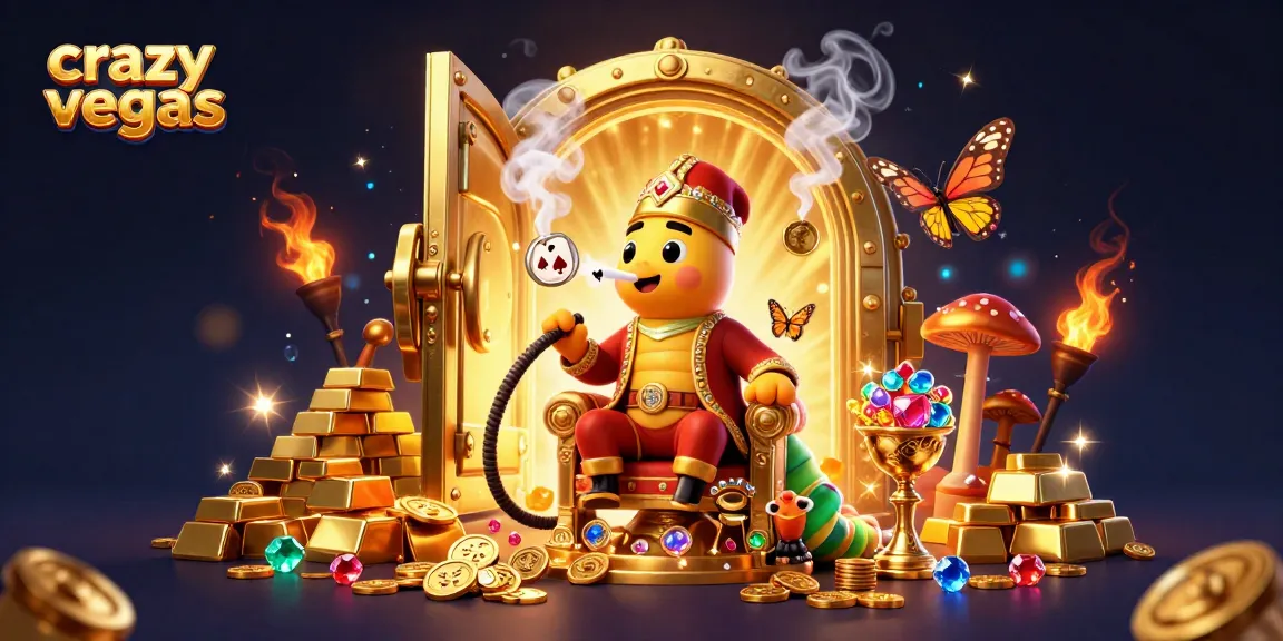 Experience the thrilling world of crazyvegas: a vibrant 3D illustration of a whimsical casino adventure.