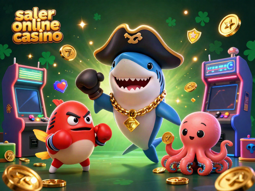 Experience safer online casino fun with a vibrant scene of cartoon sea creatures playing and winning.