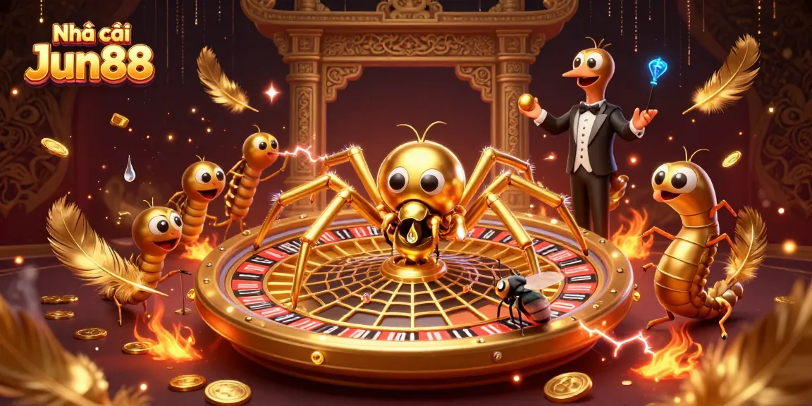 Engage in the vibrant world of Nhà cái Jun88, where golden webs of chances unfold in thrilling casino action.