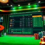Bet on แทงบอล through a vibrant online interface showcasing football odds and luxury casino elements.