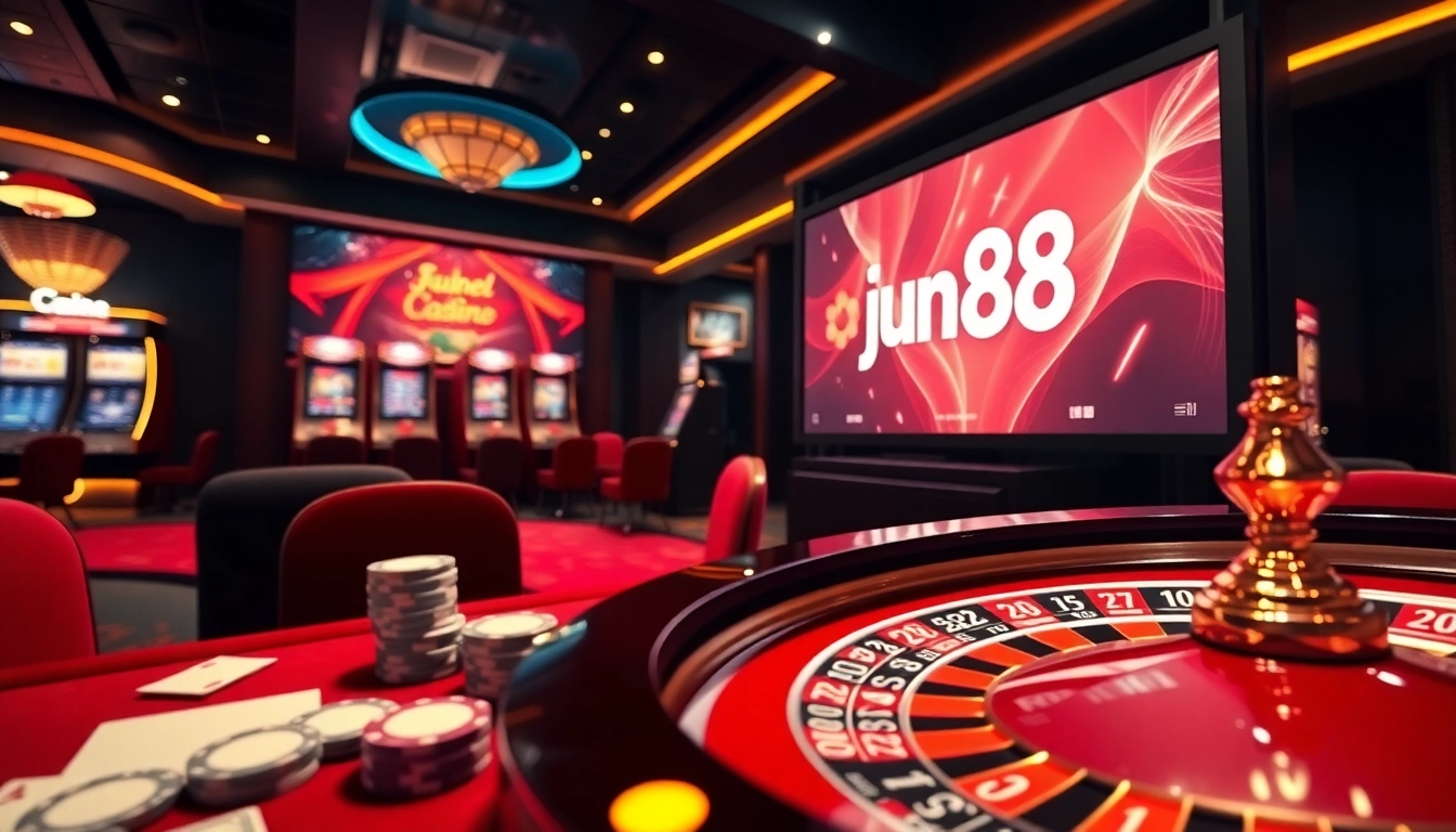 Experience the thrill of "jun88 con" with vibrant casino games and luxury environments.