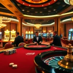 Experience the thrill of MK8 gaming with lively casino tables and vibrant slot machines.